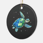 Zee Turtle Earth Day 2025 Zee dieren Keramisch Ornament (Links)