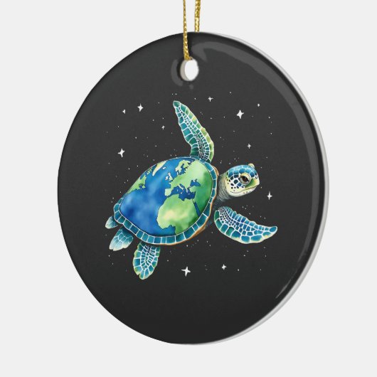 Zee Turtle Earth Day 2025 Zee dieren Keramisch Ornament (Links)