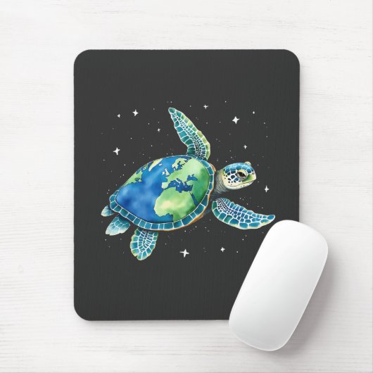 Zee Turtle Earth Day 2025 Zee dieren Muismat (Met muis)
