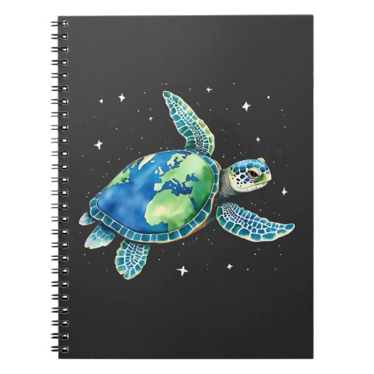 Zee Turtle Earth Day 2025 Zee dieren Notitieboek (Voorkant)