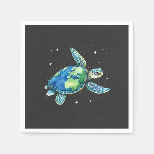 Zee Turtle Earth Day 2025 Zee dieren Servet (Voorkant)
