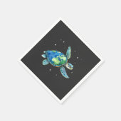 Zee Turtle Earth Day 2025 Zee dieren Servet (Hoek)