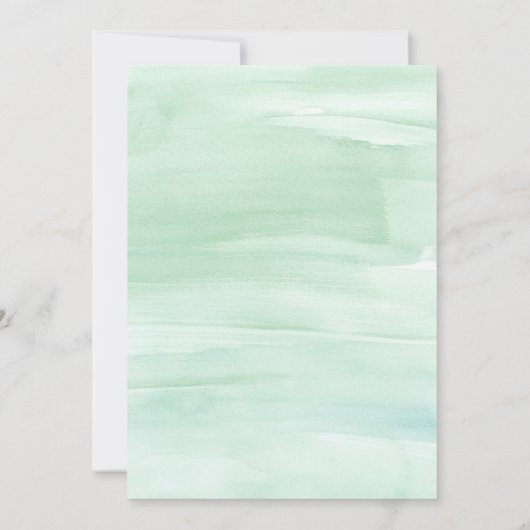 Zee Turtle Eerste Verjaardagsuitnodiging Kaart (Achterkant)