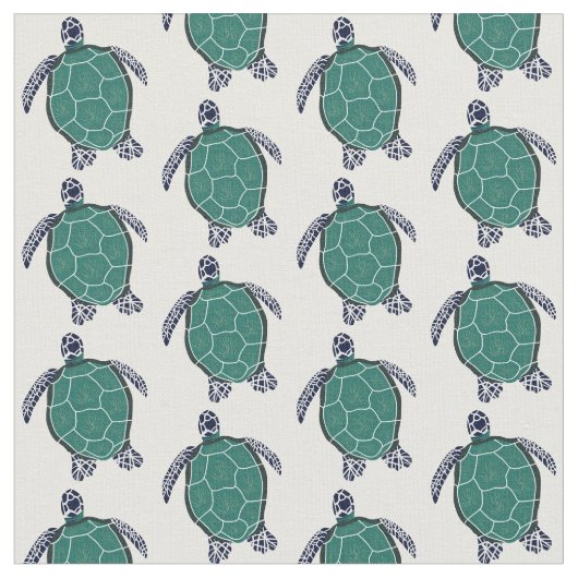 Zee Turtle Fabric Stof (Close Up)