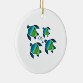 ZEE TURTLE FAMILIE KERAMISCH ORNAMENT (Rechts)