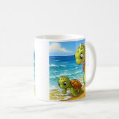 Zee Turtle Family Koffiemok (Voorkant rechts)