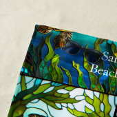 Zee Turtle Faux Glas in lood Strandlaken (In situ)