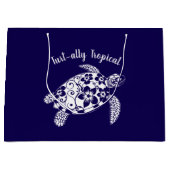 Zee Turtle-Fisherman Core-Hawaiian-Dark Blue Groot Cadeauzakje (Voorkant)