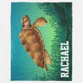 Zee Turtle Fleece Blanket (Voorkant)