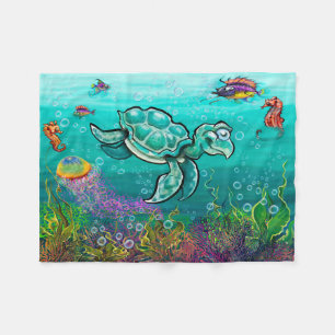 Zee Turtle Fleece Blanket