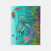 Zee Turtle Fleece Blanket Deken (Voorkant)