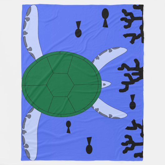 Zee Turtle Fleece Deken (Voorkant)