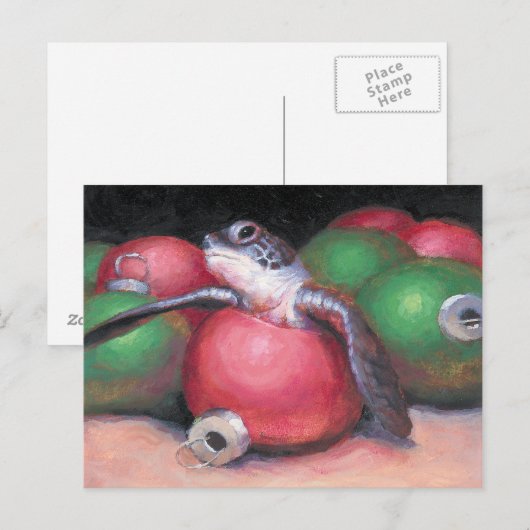 Zee Turtle Florida Kerst briefkaart (Voorkant / Achterkant)
