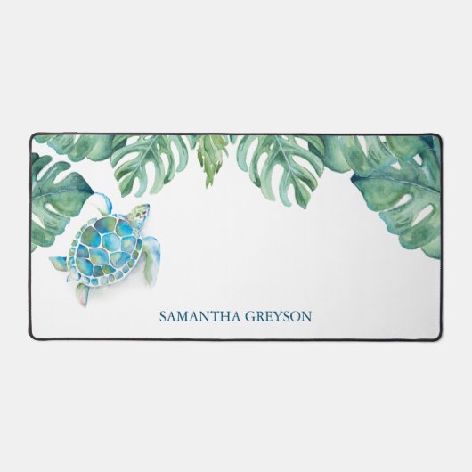 Zee Turtle Gepersonaliseerde Kantoor Decor Bureaumat (Voorkant)