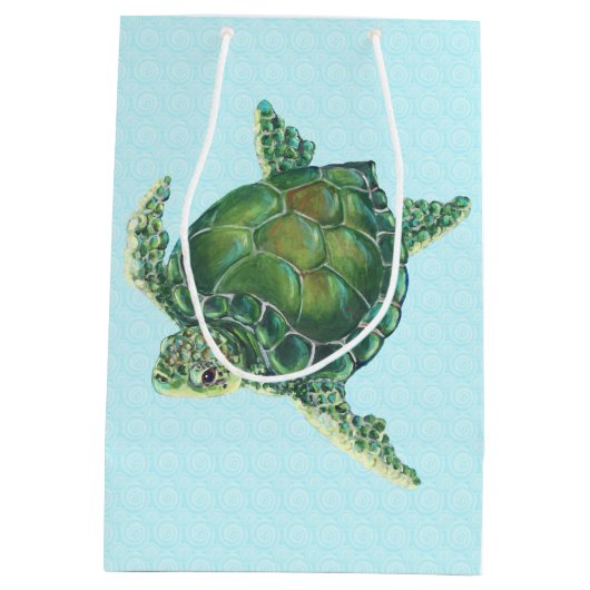 Zee Turtle Gift Bag Medium Cadeauzakje (Achterkant)