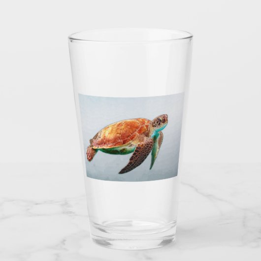 Zee Turtle Glas (Voorkant)
