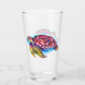 Zee Turtle Glas (Achterkant)