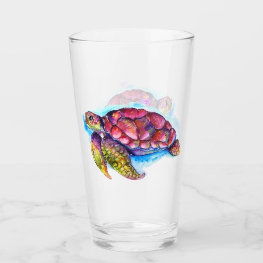 Zee Turtle Glas (Voorkant)