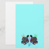 Zee Turtle Glow Briefpapier (Voorkant / Achterkant)