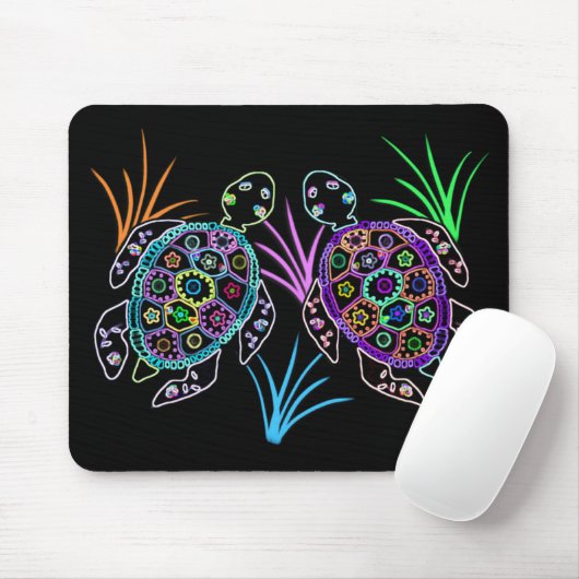 Zee Turtle Glow Muismat (Met muis)