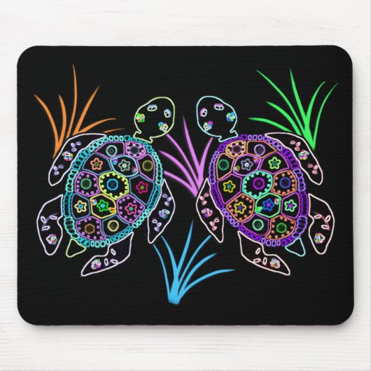 Zee Turtle Glow Muismat (Voorkant)