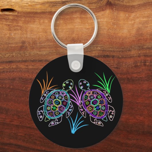 Zee Turtle Glow Sleutelhanger (Voorkant)