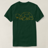 Zee Turtle Golden schattig T-shirt (Design voorkant)