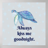 Zee Turtle Goodnight Poster (Voorkant)