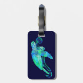 Zee Turtle Graphic Bagagelabel (Achterkant verticaal)