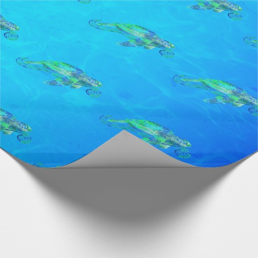 Zee Turtle Graphic Cadeaupapier (Hoek)