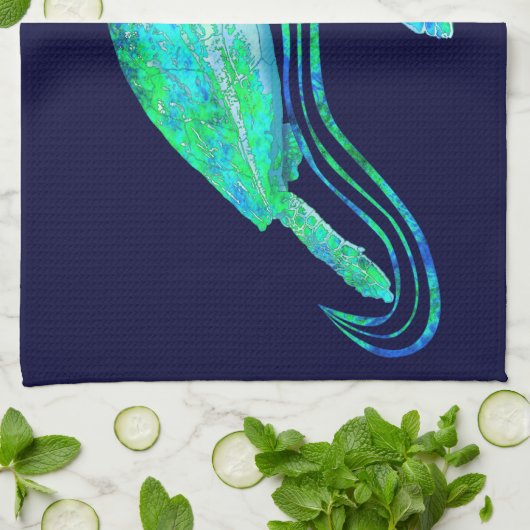 Zee Turtle Graphic Theedoek (Gevouwen)