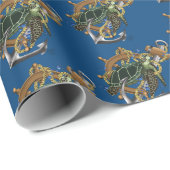 Zee Turtle Green Blue Cadeaupapier (Rol Hoek)