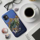 Zee Turtle Green Blue Case-Mate iPhone Case