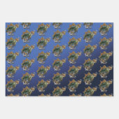 Zee Turtle Green Blue Inpakpapier Vel (Voorkant 3)