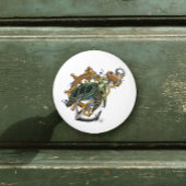 Zee Turtle Green Blue Keramische Knop