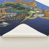 Zee Turtle Green Blue Sherpa Deken (3/4)