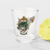 Zee Turtle Green Blue Shot Glas (Voorkant)
