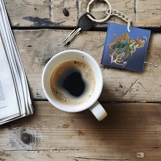 Zee Turtle Green Blue Sleutelhanger