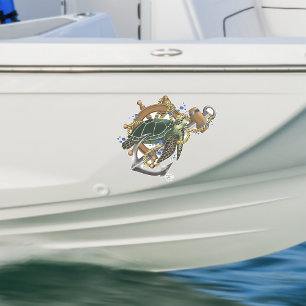 Zee Turtle Green Blue Sticker