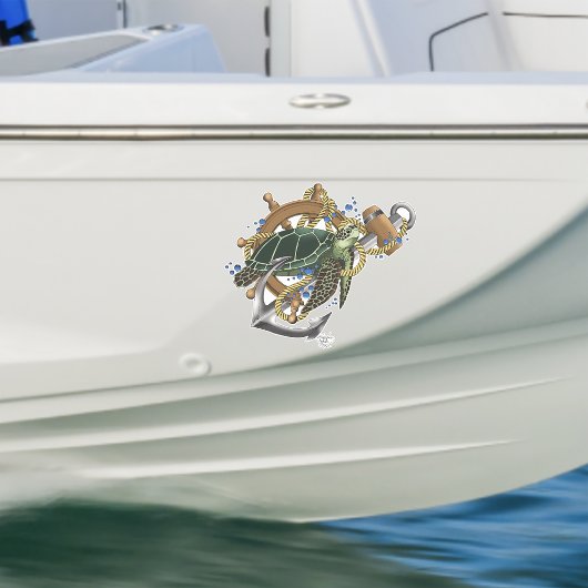 Zee Turtle Green Blue Sticker