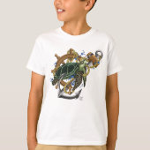Zee Turtle Green Blue T-shirt (Voorkant)