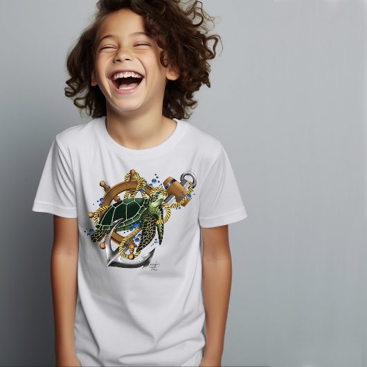 Zee Turtle Green Blue T-shirt
