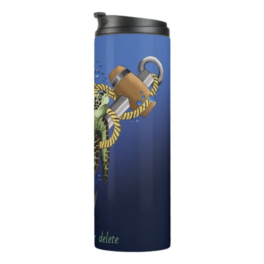 Zee Turtle Green Blue Thermosbeker (Geroteerd rechts)