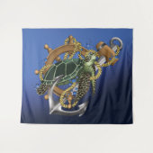 Zee Turtle Green Blue Wandkleed (Voorkant (horizontaal))