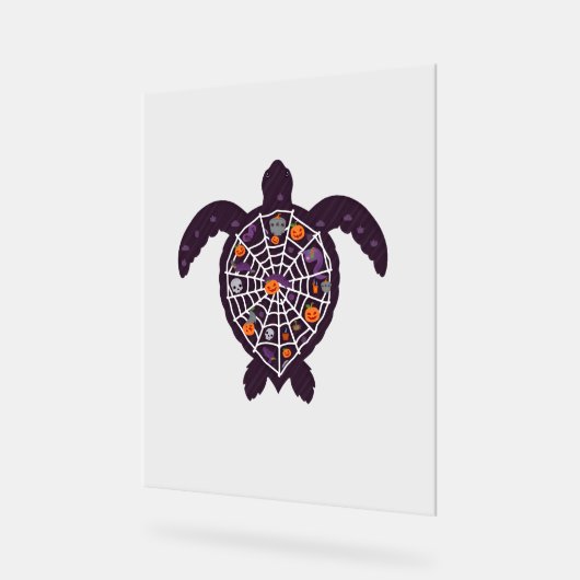 Zee Turtle Halloween Spider-Web Pumpkin Ghost Hall Acryl Bord (Hoek)