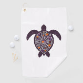 Zee Turtle Halloween Spider-Web Pumpkin Ghost Hall Golfhanddoek (Insitu)