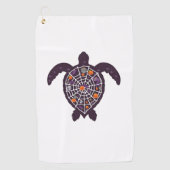 Zee Turtle Halloween Spider-Web Pumpkin Ghost Hall Golfhanddoek (Voorkant)