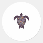 Zee Turtle Halloween Spider-Web Pumpkin Ghost Hall Ronde Sticker (Voorkant)