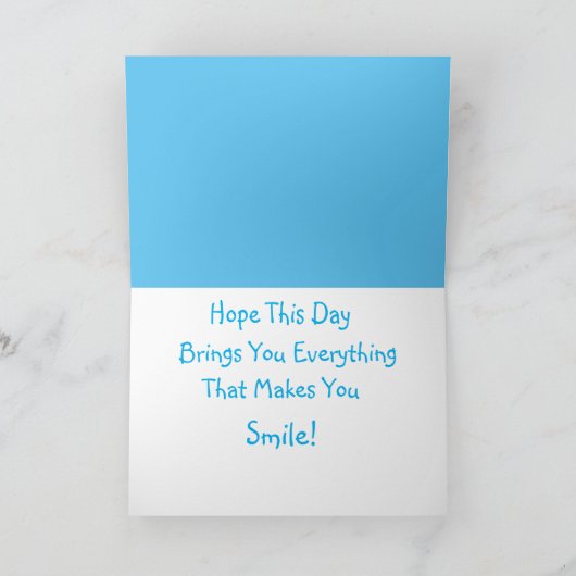 Zee Turtle Happy Birthday Bedankkaart (Binnen)