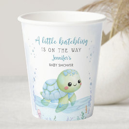 Zee Turtle Hatchling Boy Baby shower Papier Papieren Bekers